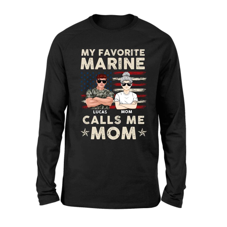 My Favorite Marine Calls Me Mom — Personalized T-Shirt