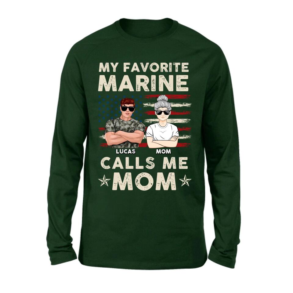 My Favorite Marine Calls Me Mom — Personalized T-Shirt