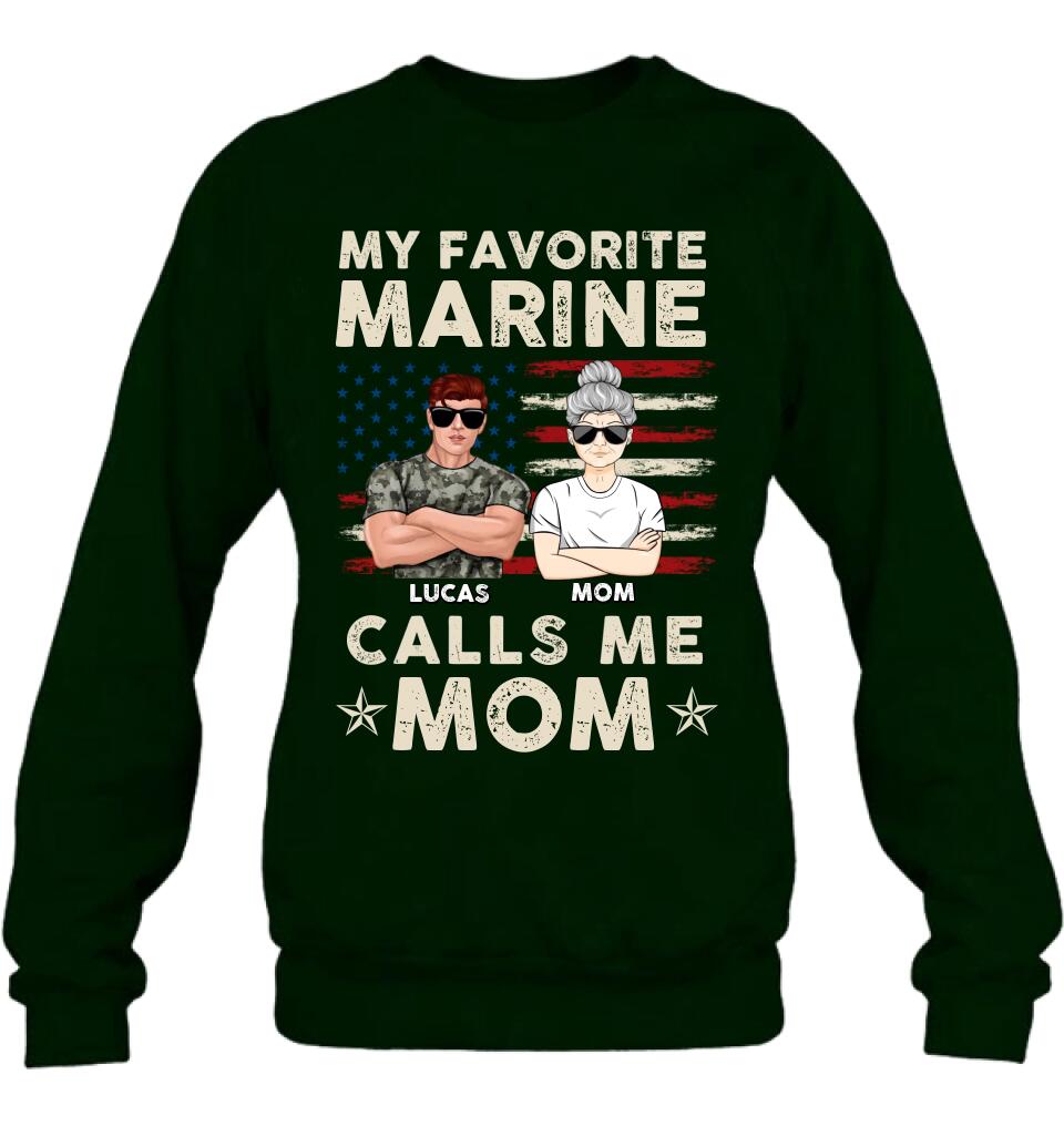 My Favorite Marine Calls Me Mom — Personalized T-Shirt