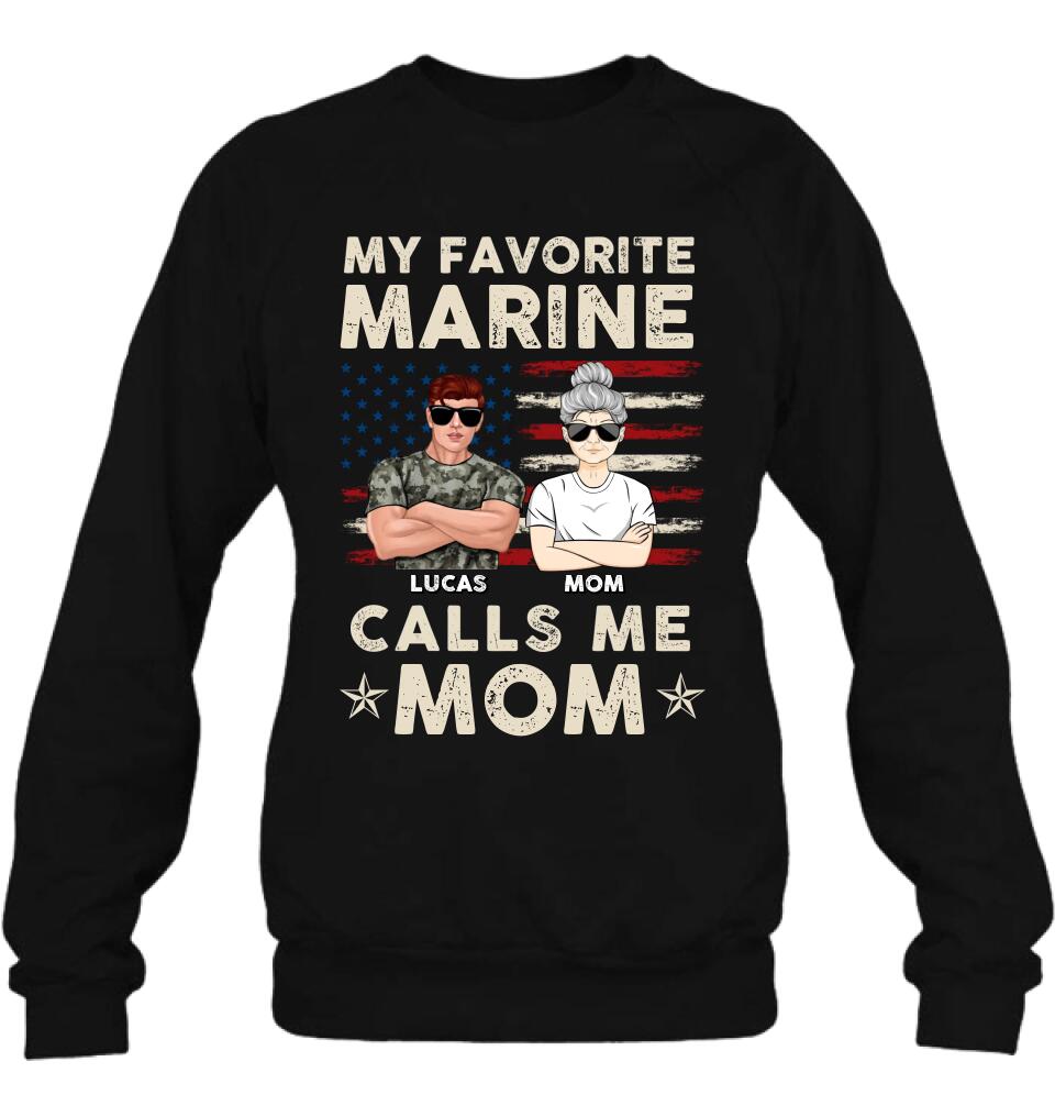 My Favorite Marine Calls Me Mom — Personalized T-Shirt