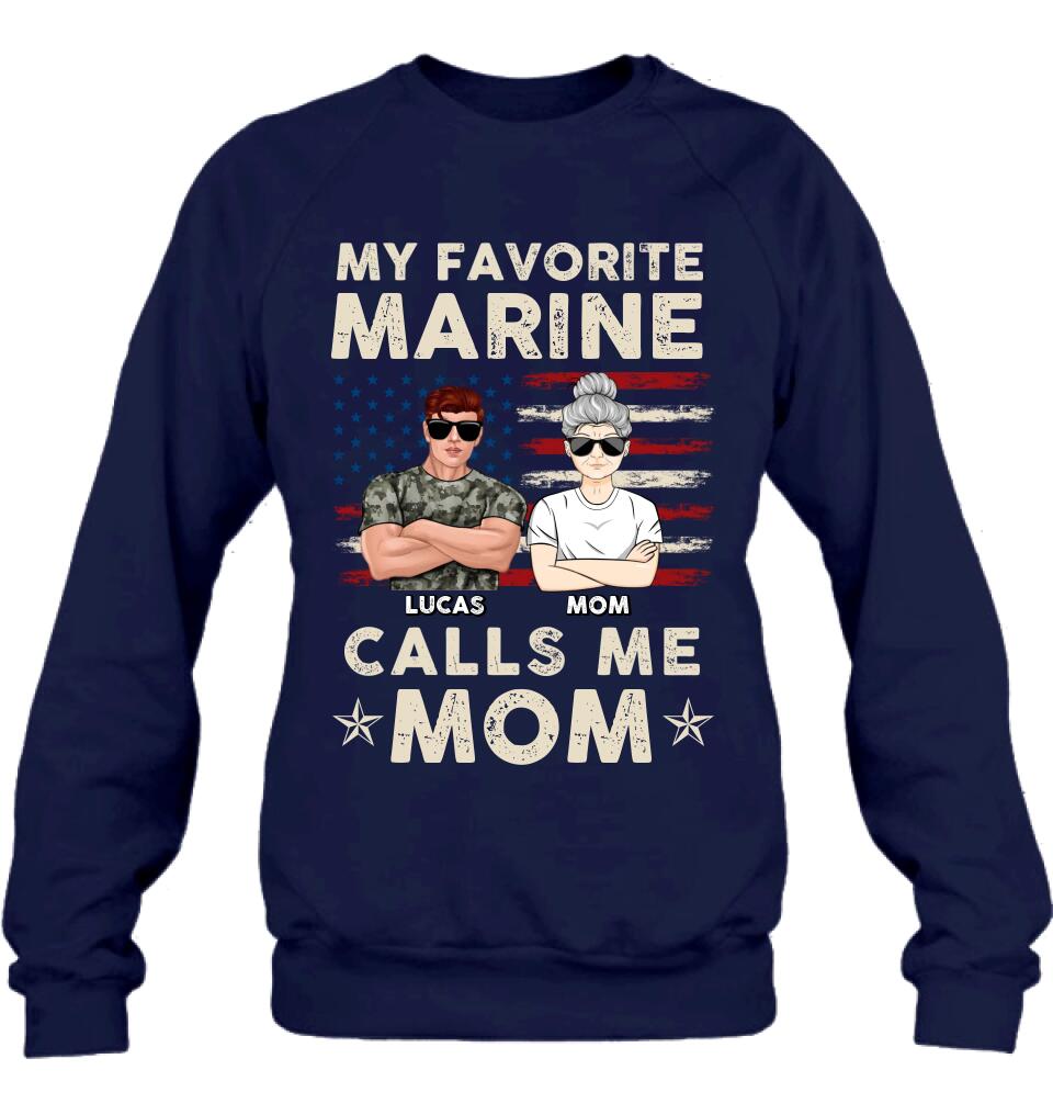 My Favorite Marine Calls Me Mom — Personalized T-Shirt