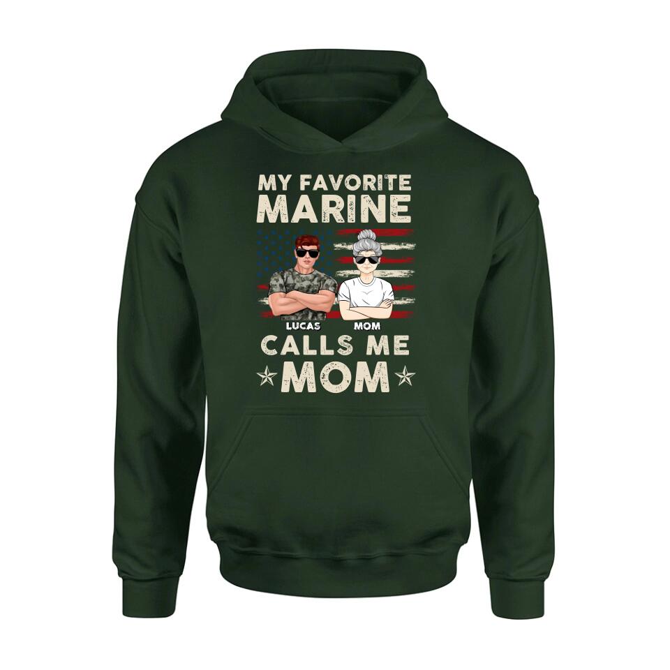 My Favorite Marine Calls Me Mom — Personalized T-Shirt