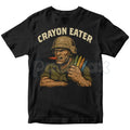 "Crayon Eater" Funny Military T-Shirt - USMC Dark Humor Sarcastic Marine Tee, Premium 100% Cotton Veteran Humor Shirt, Tactical Crayon Specialist Graphic Top, Military Branch Banter Apparel, Rugged Lived-In