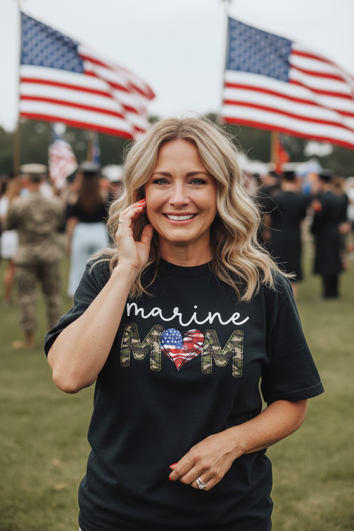 Marine Mom Camo Tee