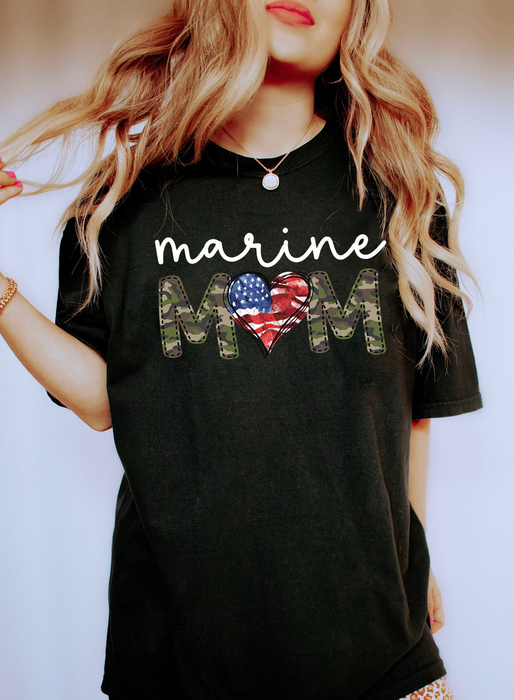 Marine Mom Comfort Colors T-Shirt